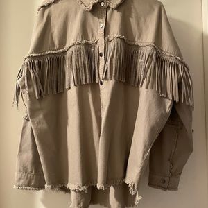 ZARA SHINY FRINGE JACKET